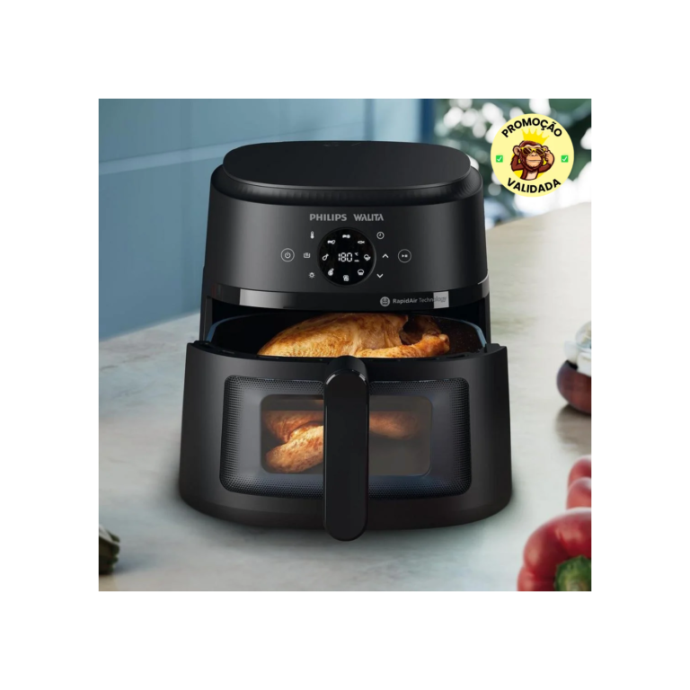 Fritadeira Airfryer Digital Série 2000 XL, Philips Walita, 6,2 litros, Tecnologia RapidAir, Preta, 2 anos de garantia, 110v, 1700W - NA230/00