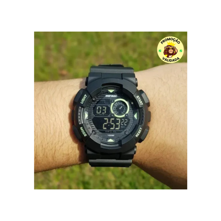 Relógio Digital Masculino Mormaii Wave Preto 24h