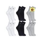 Kit 6 Pares Meias Lupo Cano Médio Alto Academia Original