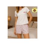 Pijama Curto Feminino Com Estampa Hering