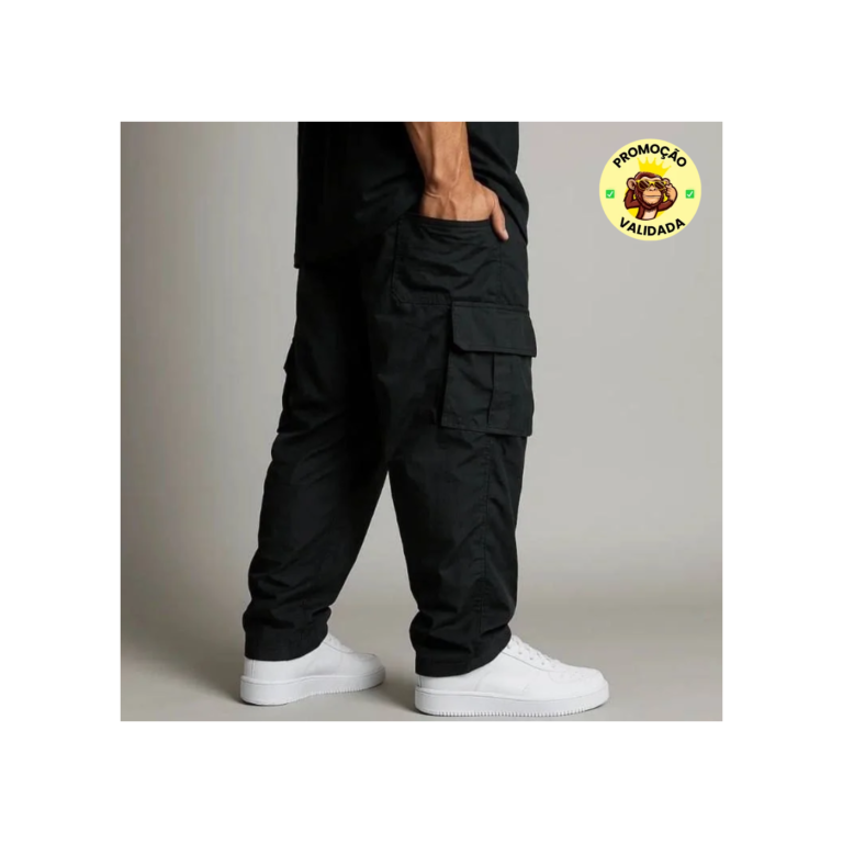 Calça Cargo Masculina Com 6 Bolsos Skate Premium Streetwear