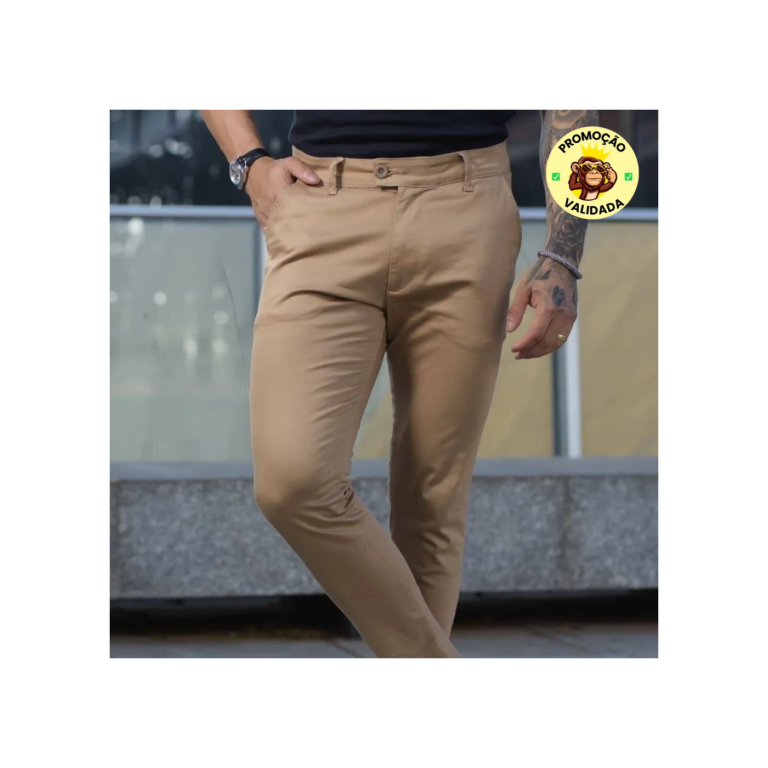 Calça De Sarja Masculina Bolso Faca/embutido C/ Lycra