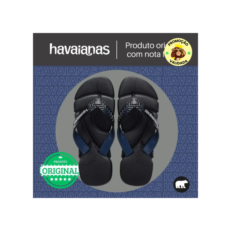 Chinelo Havaianas Masculino Power 2.0 Anatômica Massageadora