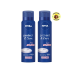 Kit Desodorante Aerossol NIVEA Protect & Care 150ML - 2 Unidades, Nivea, pacote de 2