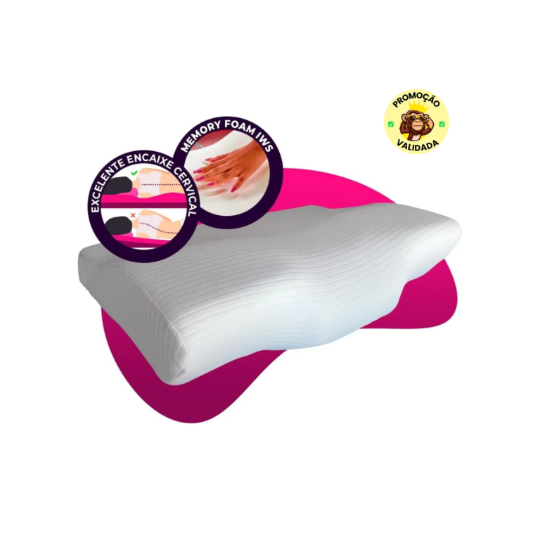 Travesseiro Ergonômico - I wanna sleep - Cervical Original®, Suporte Ideal. Melhor Travesseiro para Dor no Pescoço e na Coluna. Combate a Insônia e o Ronco.
