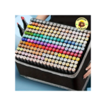 Canetas Permanentes 120 Cores Vibrantes Ponta Dupla C/ Bolsa