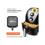 MONDIAL Fritadeira Sem Óleo Air Fryer 5L, Preto/Inox, 1900W, 110V - AFN-50-BI