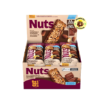Banana Brasil Barra De Castanhas Amendoim Com Cobertura De Chocolate Com 12 Unidades De 25G