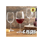 Jogo 6 Taças Vinho Tinto 450ml Cristal