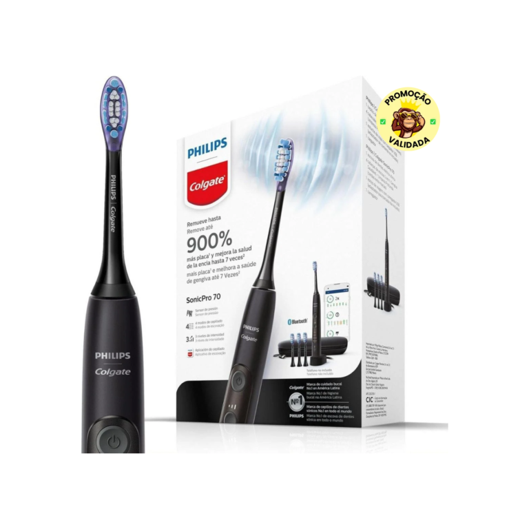 Colgate Escova De Dente Elétrica Philips Sonicpro 70 Recarregável Bivolt Tem 3 Refis E Um Estojo Para Viagem