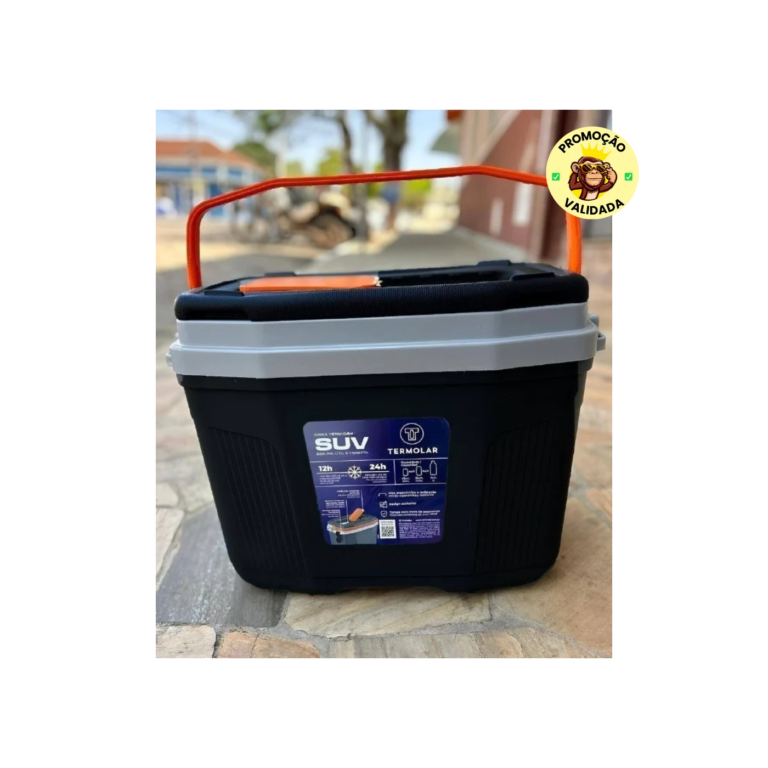 Caixa Termica Suv Cooler Com Alça 20 Litros Praia Pesca Camping Cor Preto E Amarelo Termolar