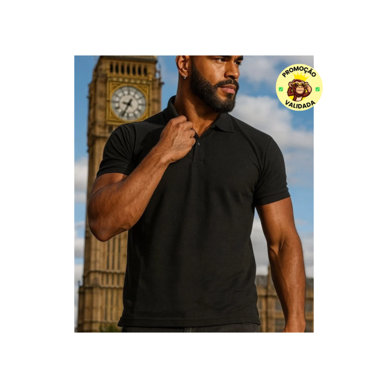 Camisa Gola Polo Masculina Pique Premium Algodão Confortável
