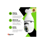 Câmera de Segurança Ip Wifi 360º Cor Branco