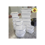 Conjunto 16 Potes Herméticos Empilháveis Transparentes
