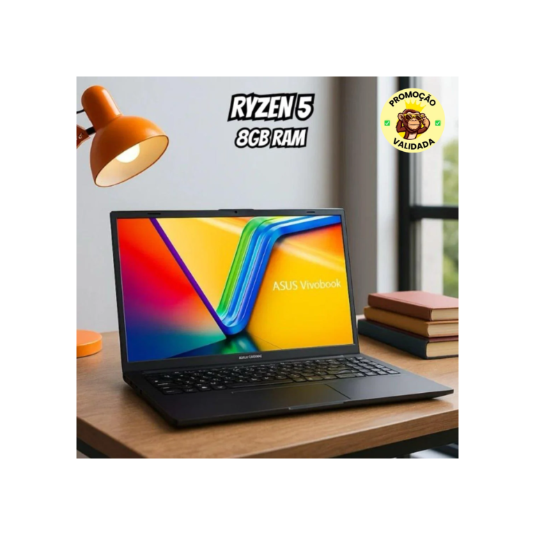 Notebook ASUS VivoBook Go 15, AMD RYZEN 5 7520U, 8GB, 256GB SSD, KeepOS, Tela 15,6 FHD, Mixed Black - E1504FA-NJ731