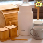 Garrafa Térmica Wood Fashion Branca 1L