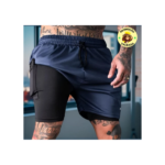 Kit 2 Shorts 2 em 1 Masculino Dryfit