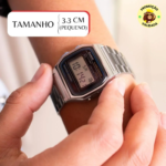 Relógio Digital Casio Vintage Feminino Prateado
