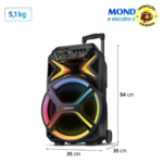 Caixa Amplificada CM-550 550W Bivolt Preto Mondial