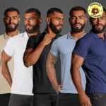 Kit 5 Camisetas Polo Slim Masculina Algodão