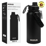 Garrafa Térmica Isolada 1000ml Aço Inox com Alça