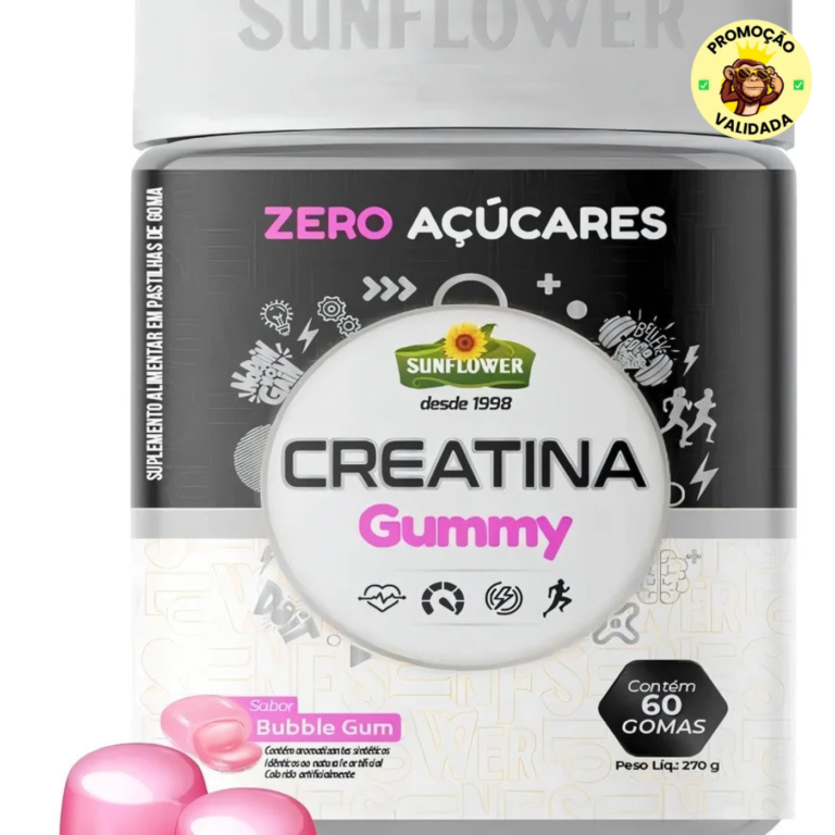 Creatina Monohidratada Gummy Sabor Bubblegum