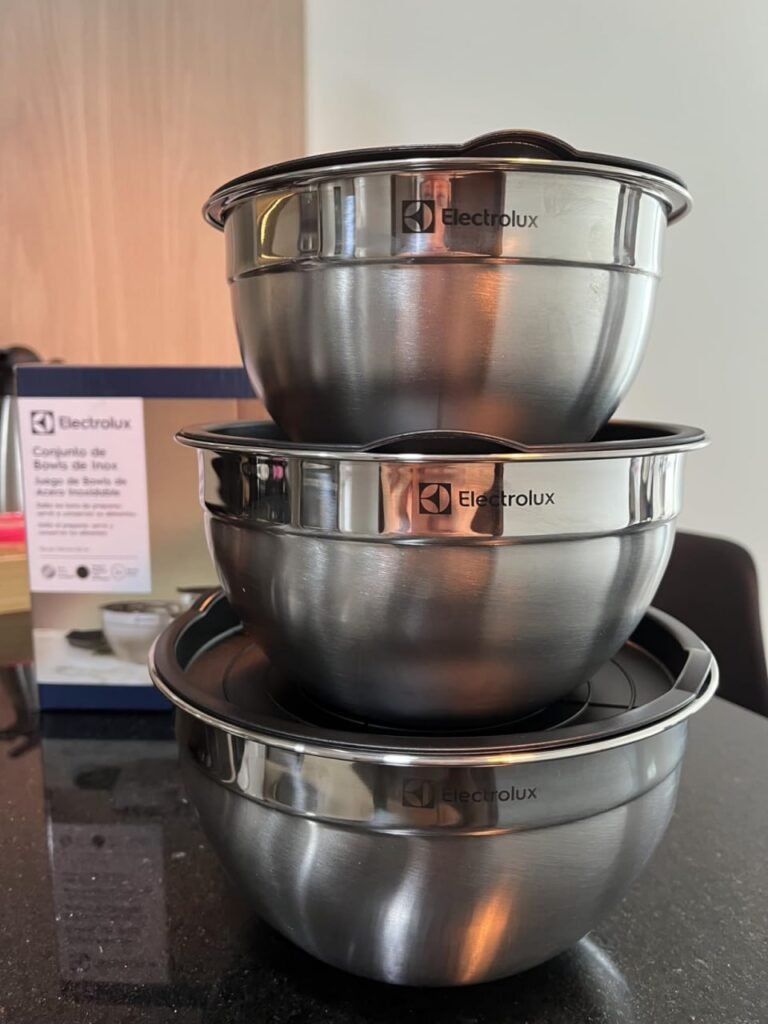 Conjunto de Bowls Tigelas de Inox com Tampa Electrolux