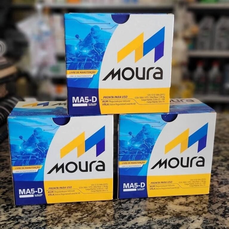 Bateria Moto Moura MA5-D para Titan Fan Biz Bros Fazer 125 150 160 Mix Flex e outras