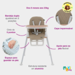 Cadeira de Alimentação Infantil 3 em 1 Harmony
