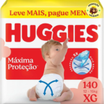 Fralda Descartável Huggies Máxima Proteção M 196 unid