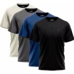 Kit 8 Camisetas Dry-Fit Sandrini Academia, diversas cores