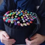 Conjunto Caneta Marcador / Canetinha Ponta Dupla — 100 cores