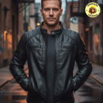 Jaqueta de Couro Masculina Slim Resistente