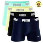 Kit 4 Cuecas Boxer Puma Poliamida Original
