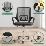 Cadeira de Escritório Diretor Preta Healer