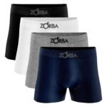 Kit 4 Cueca Boxer Algodão Zorba, modelo 2023
