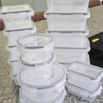 Conjunto 16 Potes Herméticos Croix Empilhável, organizado