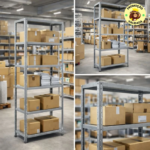Estante de Aço Armário Escritório 60 cm 6 Bandejas