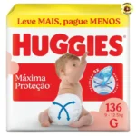 Huggies Fralda Descartável Máxima Proteção G 136 Un