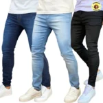 Kit 3 Calça Jeans Skinny Masculina com Lycra