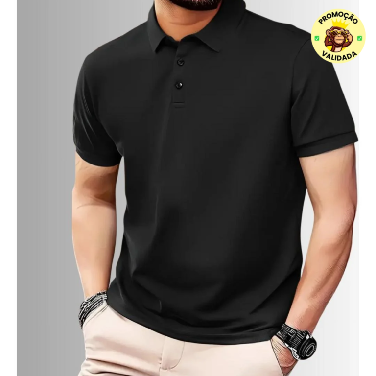 Camisa Polo Masculina Pique Premium Algodão