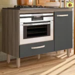 Balcão de Cozinha para Cooktop Fit 1 Porta e 1 Gaveta