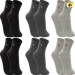Kit 6 Pares Meias Lupo Cano Médio Esportivas