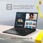 Notebook ASUS VivoBook Go 15, AMD Ryzen 5, 8GB