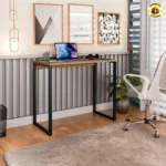 Escrivaninha Industrial Mesa Estudo Aço MDF