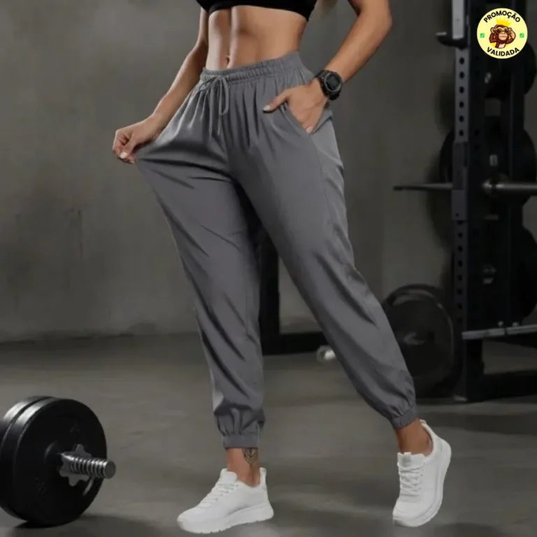 Calça Jogger Tactel Slim Academia Esportiva