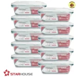 Kit 10 Potes Herméticos Vidro 640ml Starhouse