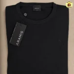 Tricot Aramis Manga Longa Gola Careca Preto
