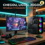 PC Gamer Completo AMD Ryzen 5 16GB 480GB Monitor 19