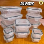 Conjunto 24 Potes Herméticos Empilháveis